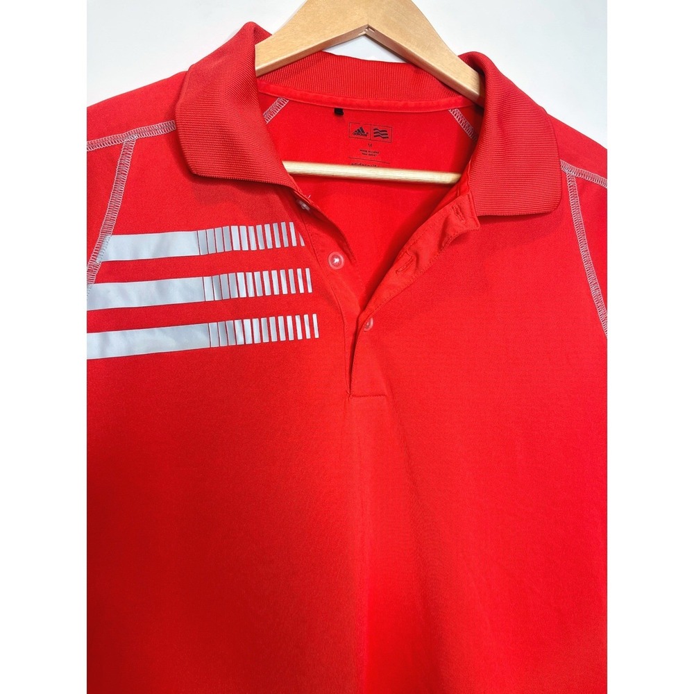 Adidas Golf Polo‎ Shirt Red Short Sleeve Blokecore
